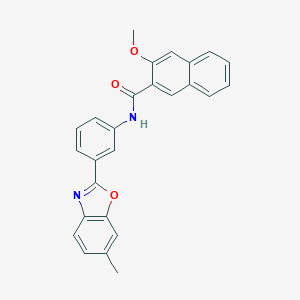 molecular formula C26H20N2O3 B343044 3-methoxy-N-[3-(6-methyl-1,3-benzoxazol-2-yl)phenyl]-2-naphthamide 