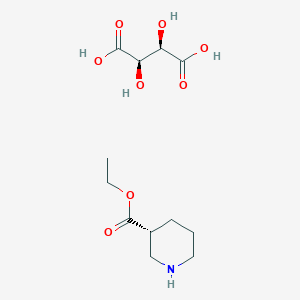 molecular formula C12H21NO8 B3430453 Ethyl (R)-Nipecotate L-Tartrate CAS No. 83602-37-3