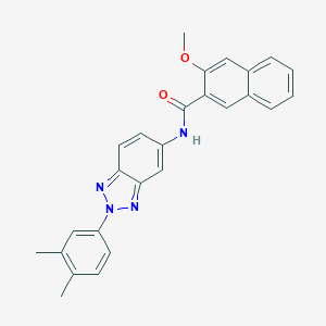 molecular formula C26H22N4O2 B343046 N-[2-(3,4-dimethylphenyl)-2H-1,2,3-benzotriazol-5-yl]-3-methoxy-2-naphthamide 