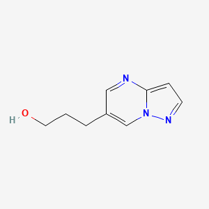 molecular formula C9H11N3O B3430464 3-{Pyrazolo[1,5-a]pyrimidin-6-yl}propan-1-ol CAS No. 83724-97-4