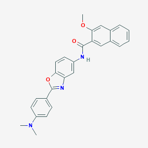 molecular formula C27H23N3O3 B343047 N-{2-[4-(dimethylamino)phenyl]-1,3-benzoxazol-5-yl}-3-methoxy-2-naphthamide 