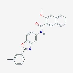 3-methoxy-N-[2-(3-methylphenyl)-1,3-benzoxazol-5-yl]-2-naphthamide