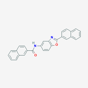 molecular formula C28H18N2O2 B343049 N-(2-naphthalen-2-yl-1,3-benzoxazol-5-yl)naphthalene-2-carboxamide 