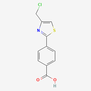 molecular formula C11H8ClNO2S B3430499 4-[4-(氯甲基)-1,3-噻唑-2-基]苯甲酸 CAS No. 842137-56-8