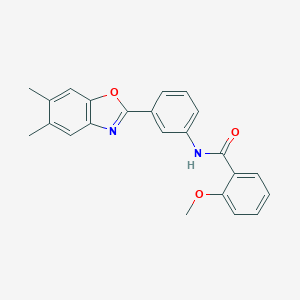 molecular formula C23H20N2O3 B343050 N-[3-(5,6-dimethyl-1,3-benzoxazol-2-yl)phenyl]-2-methoxybenzamide 