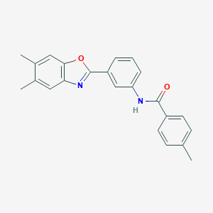 molecular formula C23H20N2O2 B343051 N-[3-(5,6-dimethyl-1,3-benzoxazol-2-yl)phenyl]-4-methylbenzamide 
