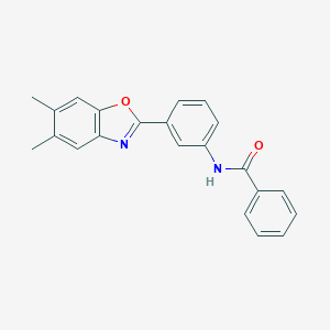 molecular formula C22H18N2O2 B343052 N-[3-(5,6-dimethyl-1,3-benzoxazol-2-yl)phenyl]benzamide 