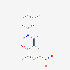 molecular formula C16H16N2O3 B343055 (6Z)-6-[(3,4-dimethylanilino)methylidene]-2-methyl-4-nitrocyclohexa-2,4-dien-1-one 