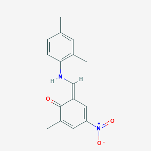 molecular formula C16H16N2O3 B343056 (6Z)-6-[(2,4-dimethylanilino)methylidene]-2-methyl-4-nitrocyclohexa-2,4-dien-1-one 