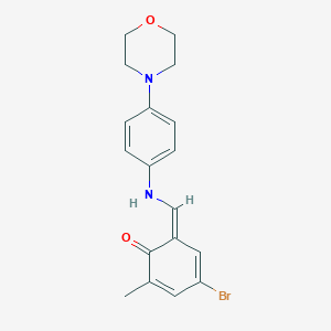 molecular formula C18H19BrN2O2 B343057 (6Z)-4-bromo-2-methyl-6-[(4-morpholin-4-ylanilino)methylidene]cyclohexa-2,4-dien-1-one 