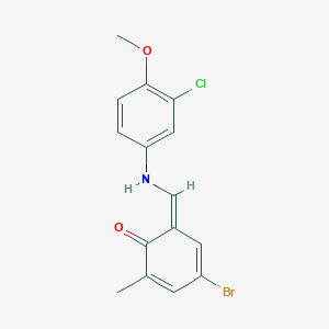 (6Z)-4-bromo-6-[(3-chloro-4-methoxyanilino)methylidene]-2-methylcyclohexa-2,4-dien-1-one