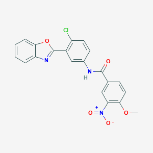 molecular formula C21H14ClN3O5 B343059 N-[3-(1,3-benzoxazol-2-yl)-4-chlorophenyl]-3-nitro-4-methoxybenzamide 