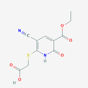 molecular formula C11H10N2O5S B3430617 2-{[3-Cyano-5-(ethoxycarbonyl)-6-oxo-1,6-dihydropyridin-2-yl]sulfanyl}acetic acid CAS No. 851175-99-0