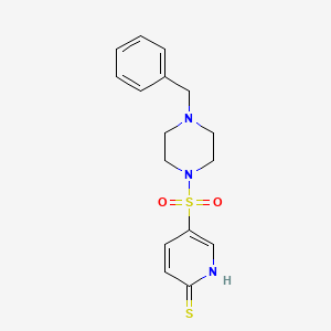molecular formula C16H19N3O2S2 B3430664 5-[(4-Benzylpiperazin-1-yl)sulfonyl]pyridine-2-thiol CAS No. 852916-96-2