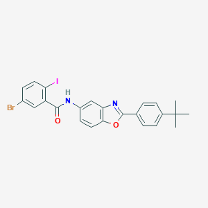 5-bromo-N-[2-(4-tert-butylphenyl)-1,3-benzoxazol-5-yl]-2-iodobenzamide