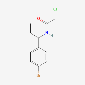 molecular formula C11H13BrClNO B3430701 N-[1-(4-bromophenyl)propyl]-2-chloroacetamide CAS No. 854035-91-9