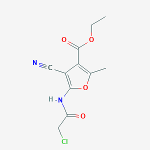 Ethyl 5-(2-chloroacetamido)-4-cyano-2-methylfuran-3-carboxylate