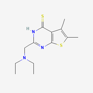 2-[(Diethylamino)methyl]-5,6-dimethylthieno[2,3-d]pyrimidine-4-thiol