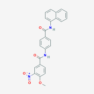 molecular formula C25H19N3O5 B343074 3-nitro-4-methoxy-N-{4-[(1-naphthylamino)carbonyl]phenyl}benzamide 