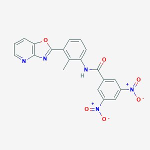 N-[2-methyl-3-([1,3]oxazolo[4,5-b]pyridin-2-yl)phenyl]-3,5-dinitrobenzamide