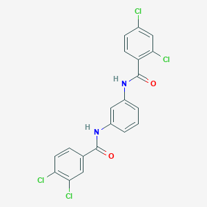 molecular formula C20H12Cl4N2O2 B343077 2,4-dichloro-N-(3-{[(3,4-dichlorophenyl)carbonyl]amino}phenyl)benzamide 