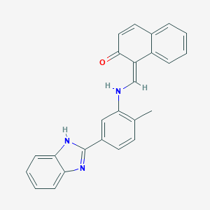 molecular formula C25H19N3O B343078 (1Z)-1-[[5-(1H-benzimidazol-2-yl)-2-methylanilino]methylidene]naphthalen-2-one 