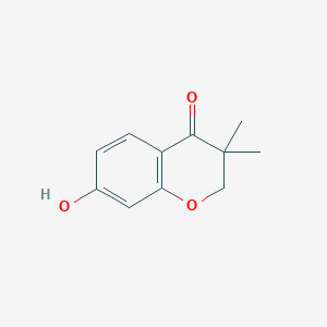 molecular formula C11H12O3 B3430816 4H-1-Benzopyran-4-one, 2,3-dihydro-7-hydroxy-3,3-dimethyl- CAS No. 864866-90-0
