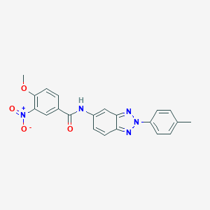 3-nitro-4-methoxy-N-[2-(4-methylphenyl)-2H-1,2,3-benzotriazol-5-yl]benzamide