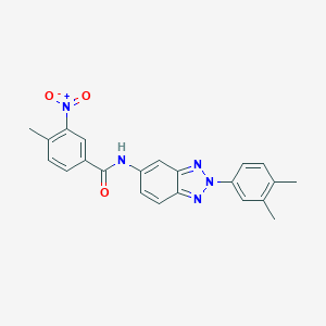 molecular formula C22H19N5O3 B343083 N-[2-(3,4-dimethylphenyl)-2H-1,2,3-benzotriazol-5-yl]-3-nitro-4-methylbenzamide 