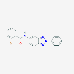 molecular formula C20H15BrN4O B343085 2-bromo-N-[2-(4-methylphenyl)-2H-1,2,3-benzotriazol-5-yl]benzamide 