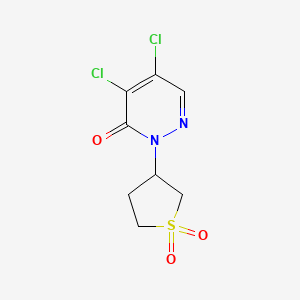 3-(4,5-Dichloro-6-oxo-1,6-dihydropyridazin-1-yl)-1lambda6-thiolane-1,1-dione