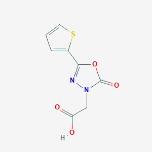 molecular formula C8H6N2O4S B3430874 2-[2-Oxo-5-(thiophen-2-yl)-2,3-dihydro-1,3,4-oxadiazol-3-yl]acetic acid CAS No. 869464-87-9