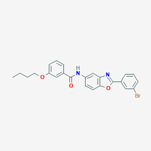 molecular formula C24H21BrN2O3 B343089 N-[2-(3-bromophenyl)-1,3-benzoxazol-5-yl]-3-butoxybenzamide 