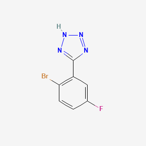 molecular formula C7H4BrFN4 B3430910 5-(2-bromo-5-fluorophenyl)-2H-1,2,3,4-tetrazole CAS No. 870562-41-7