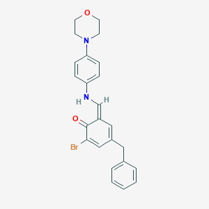 molecular formula C24H23BrN2O2 B343093 (6Z)-4-benzyl-2-bromo-6-[(4-morpholin-4-ylanilino)methylidene]cyclohexa-2,4-dien-1-one 