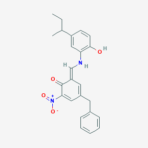 molecular formula C24H24N2O4 B343096 (6E)-4-benzyl-6-[(5-butan-2-yl-2-hydroxyanilino)methylidene]-2-nitrocyclohexa-2,4-dien-1-one 