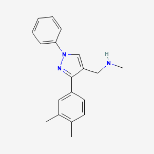 molecular formula C19H21N3 B3431013 {[3-(3,4-dimethylphenyl)-1-phenyl-1H-pyrazol-4-yl]methyl}(methyl)amine CAS No. 875858-82-5