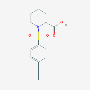 molecular formula C16H23NO4S B3431024 1-[(4-Tert-butylphenyl)sulfonyl]piperidine-2-carboxylic acid CAS No. 879405-89-7