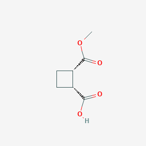 molecular formula C7H10O4 B3431072 (1R,2S)-2-Methoxycarbonylcyclobutanecarboxylic acid CAS No. 88335-89-1