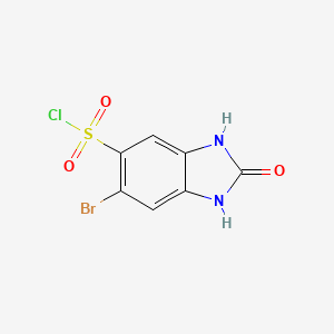 molecular formula C7H4BrClN2O3S B3431124 6-bromo-2-oxo-2,3-dihydro-1H-1,3-benzodiazole-5-sulfonyl chloride CAS No. 885524-80-1
