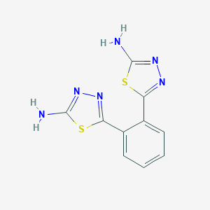 molecular formula C10H8N6S2 B343115 Benzene, 1,2-bis(5-amino-1,3,4-thiadiazol-2-yl)- 