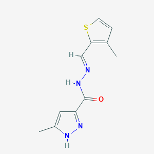 molecular formula C11H12N4OS B343118 3-methyl-N'-[(3-methyl-2-thienyl)methylene]-1H-pyrazole-5-carbohydrazide 