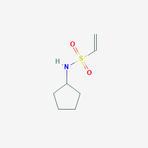 molecular formula C7H13NO2S B034312 N-Cyclopentylethenesulfonamide CAS No. 104459-73-6