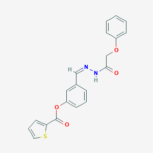 3-[2-(Phenoxyacetyl)carbohydrazonoyl]phenyl 2-thiophenecarboxylate