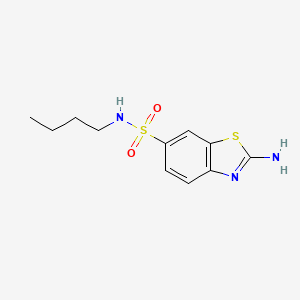 molecular formula C11H15N3O2S2 B3431208 2-amino-N-butyl-1,3-benzothiazole-6-sulfonamide CAS No. 890091-85-7