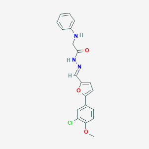 molecular formula C20H18ClN3O3 B343123 2-anilino-N'-{[5-(3-chloro-4-methoxyphenyl)-2-furyl]methylene}acetohydrazide 