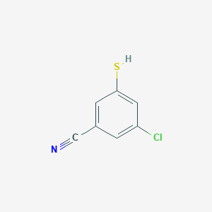 molecular formula C7H4ClNS B3431239 3-Chloro-5-mercaptobenzonitrile CAS No. 895572-41-5