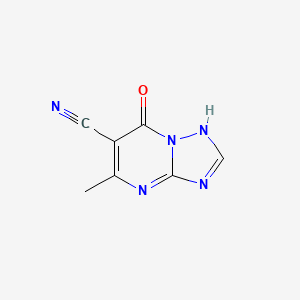 molecular formula C7H5N5O B3431288 5-methyl-7-oxo-4H,7H-[1,2,4]triazolo[1,5-a]pyrimidine-6-carbonitrile CAS No. 89975-58-6