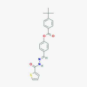 molecular formula C23H22N2O3S B343136 4-[2-(2-Thienylcarbonyl)carbohydrazonoyl]phenyl 4-tert-butylbenzoate 