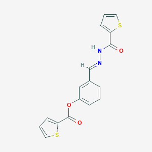 molecular formula C17H12N2O3S2 B343137 3-[2-(2-Thienylcarbonyl)carbohydrazonoyl]phenyl 2-thiophenecarboxylate 